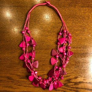 Beaded Wooden Necklace